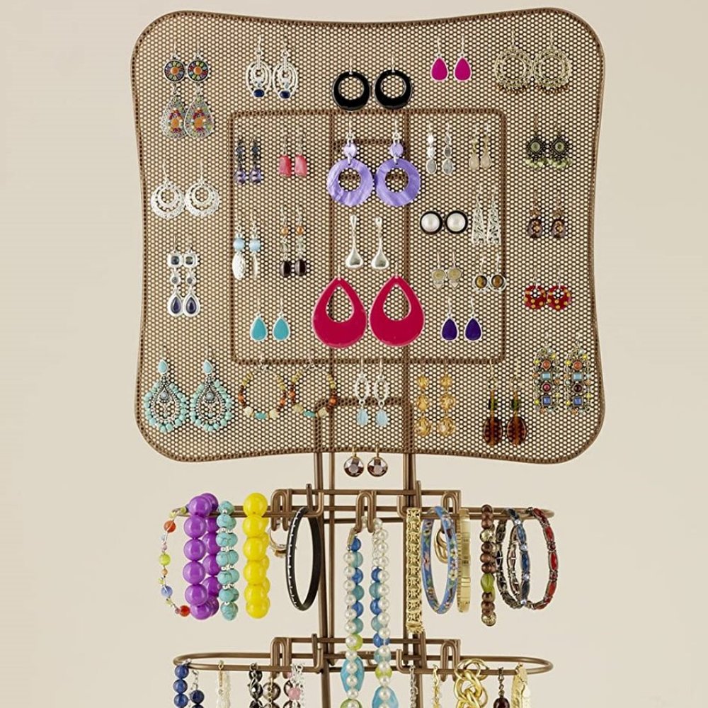 Jewelry Stand or Wall Mount Organizer in Bronze